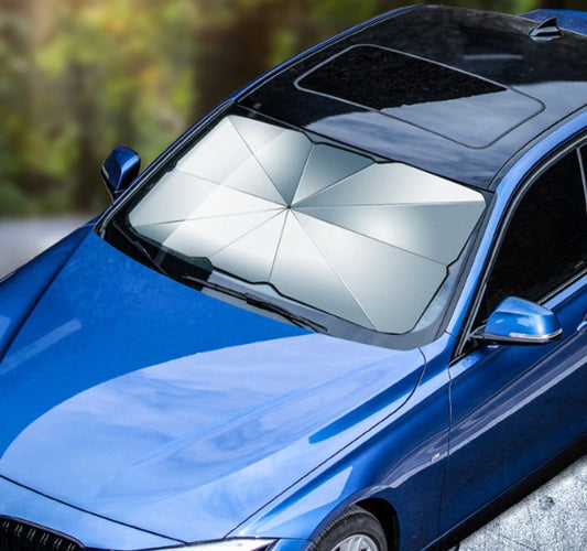 Foldable Car Windshield UV Protection Sunscreen Heat Insulation Umbrella, with Storage Bag, Suitable for Most Vehicles