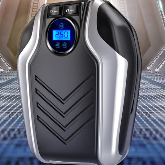 12V Portable Digital Tire Inflator Air Compressor for Car Tires, with LED Light & Pressure Gauge