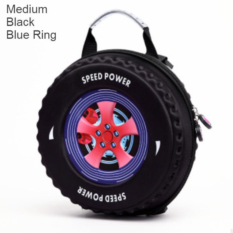 Cool 3D Racing Car Tire Backpack, for Preschool & Kindergarten, Boys & Girls