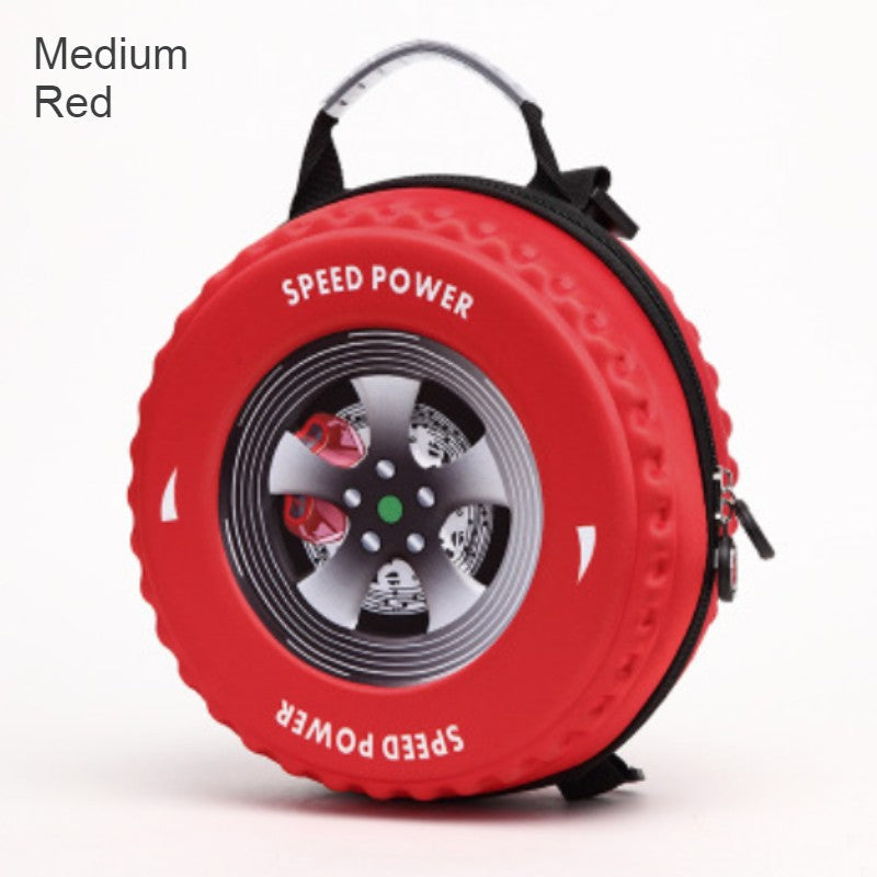 Cool 3D Racing Car Tire Backpack, for Preschool & Kindergarten, Boys & Girls