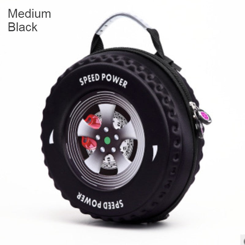 Cool 3D Racing Car Tire Backpack, for Preschool & Kindergarten, Boys & Girls