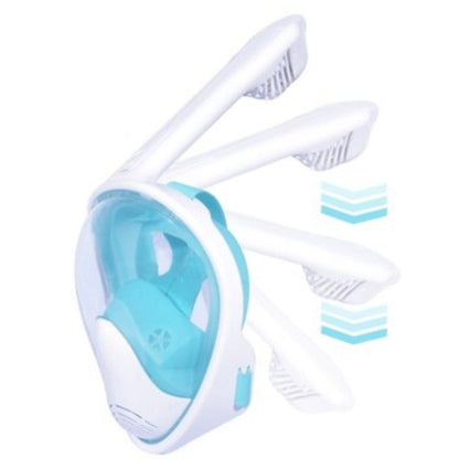 Foldable Full Face Snorkel Mask, with 180 Degree Panoramic Viewing, Anti-Fog & Anti-Leak Design, for Kids and Adults (1 pc)