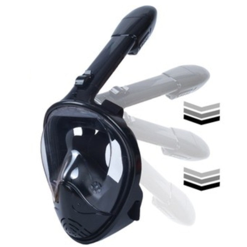 Foldable Full Face Snorkel Mask, with 180 Degree Panoramic Viewing, Anti-Fog & Anti-Leak Design, for Kids and Adults (1 pc)