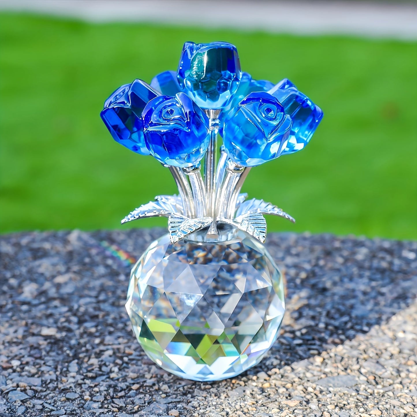 Eternal Crystal Artificial Rose Bouquet – Everlasting Romantic Gift for Valentine’s Day, Anniversaries, Christmas, Mother's or Father's Day