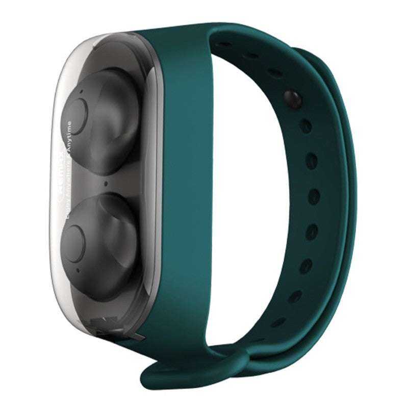 Portable Wristband TWS Wireless Bluetooth Earbuds, with Bluetooth 5.0 Chip, Semi-in-ear Design & 80hrs Standby Time, for Sport, Travel, Work & More