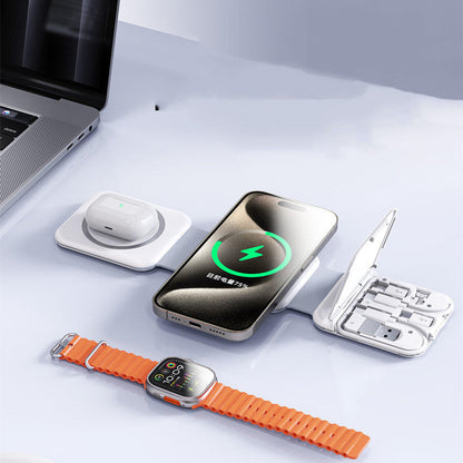 3-in-1 Multi-Functional Wireless Survival Card Charger