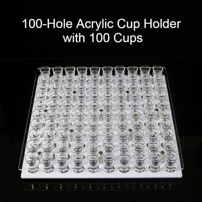 The Coolest Cup Holder with 100 Holes & Acrylic/Stainless Steel Material, for Birthday, Wedding, Holiday Party and More