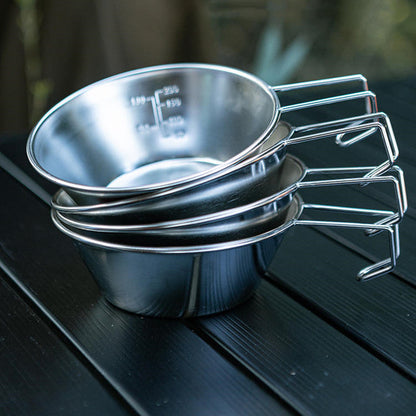 Stainless Steel Outdoor Folding Snow Bowl (Set of 4)