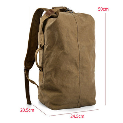 Large Capacity Canvas Backpack, with Sturdy Material, Multiple Interior Pockets and Multi-purpose Utility, for Outdoor & Travel, Men and Women