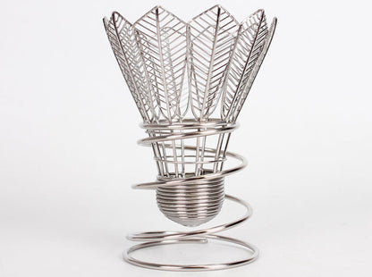 Creative Stainless Steel Badminton Shaped Pen Holder, for Home, Office and Gifts