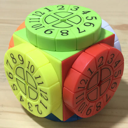 Hardest Magic Cube, with 6 Color Surfaces and 6 Roulette Wheels, for Kids and Adults