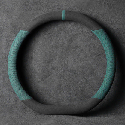 Universal Anti-Slip Steering Wheel Cover With Breathable Microfiber, for Round & D-shaped Steering Wheel
