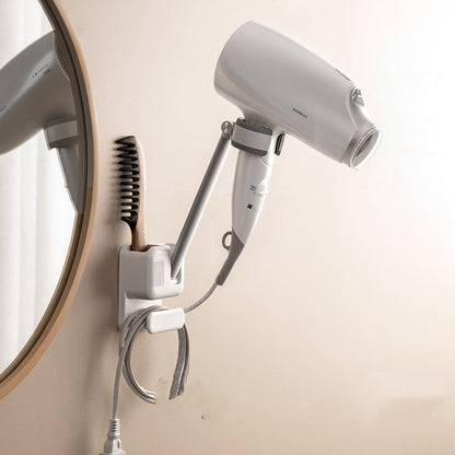 Lazy Corner Punch-Free Hair Dryer Storage Rack