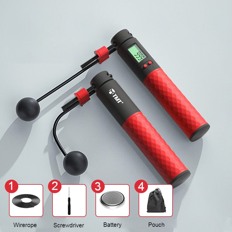 2-in-1 Weighted Smart Digital Jump Rope with Dual-rope Configuration, for Easy Full-body Workout