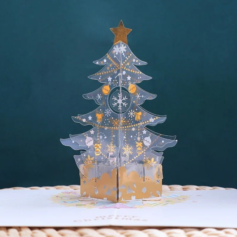 Pop Up Christmas Tree Card - 3D Merry Christmas Greeting Card