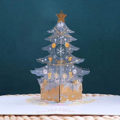 Pop Up Christmas Tree Card - 3D Merry Christmas Greeting Card