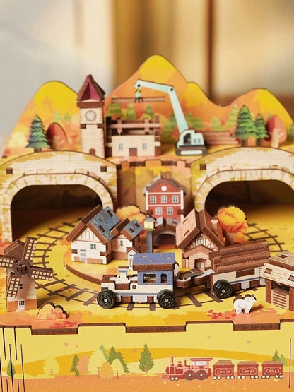 Autumn Day DIY Music Box | 3D Wooden Puzzle