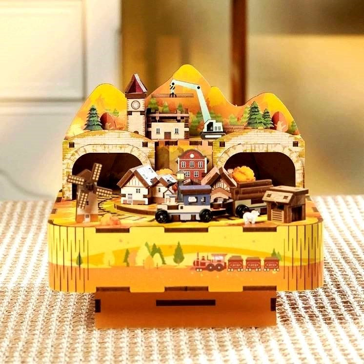 Autumn Day DIY Music Box | 3D Wooden Puzzle