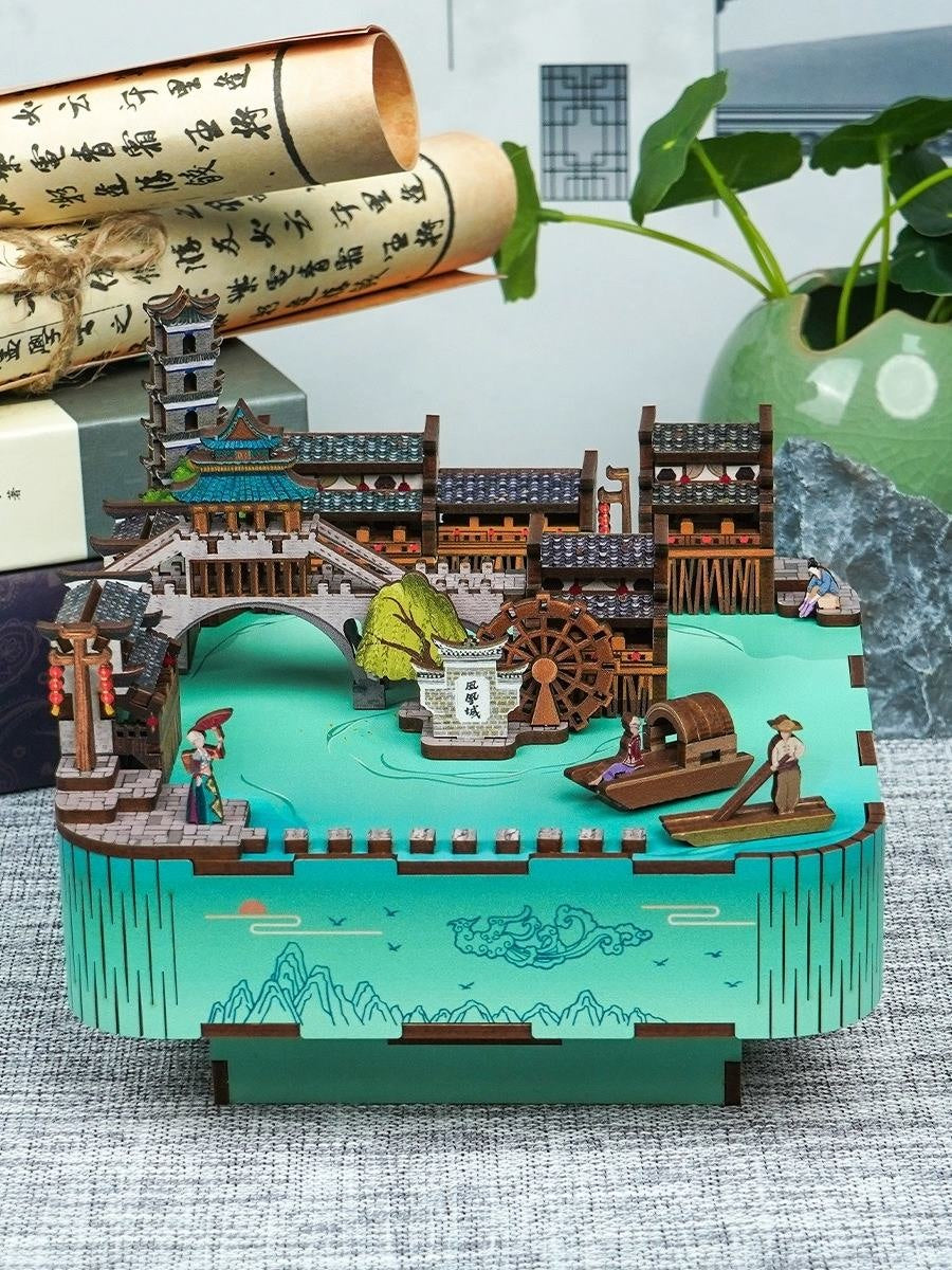 The Ancient Town Phoenix | DIY Music Box | 3D Wooden Puzzle