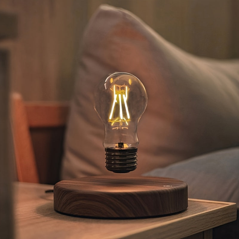 Magnetic Levitation Light Bulb – Floating LED Desk Lamp with Rotating Bulb for Unique Home Décor and Creative Christmas Gifts