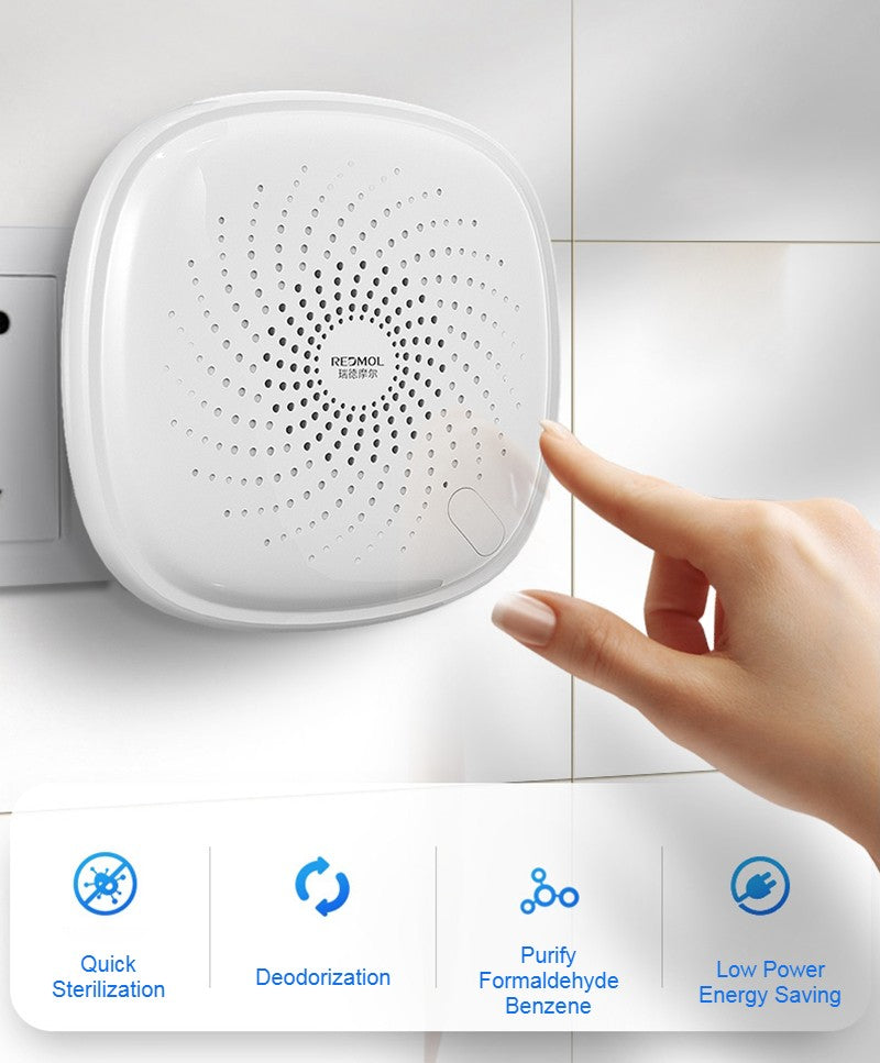 Household Negative Ion & Ozone Deodorization Formaldehyde Odor Air Purifier & Disinfection Machine, with Timer Automatic Shutdown Function, for Toilet, Bedroom, Pet, Office and More