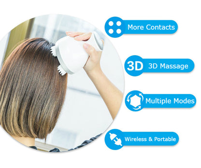 Rechargeable & Waterproof Multifunctional 3D Home Cat Claw Scalp Massager, For White-collars, Students, Housewives & Seniors