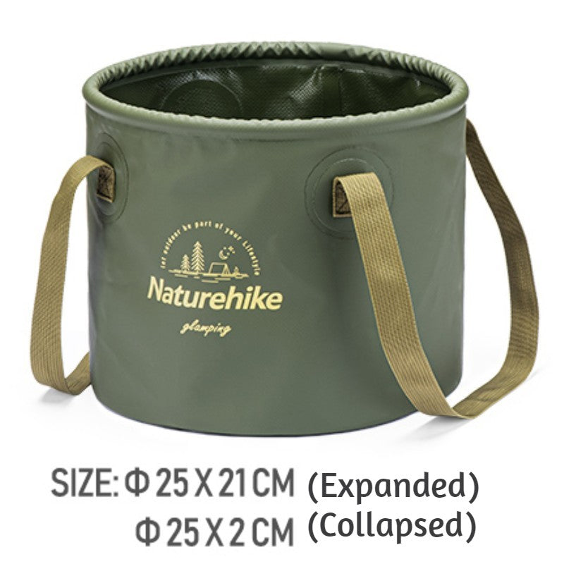 Portable Collapsible Bucket, for Camping, Hiking, Fishing & Travelling