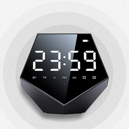 2-in-1 Bluetooth Wireless Speaker with Alarm Clock, for Home & Office