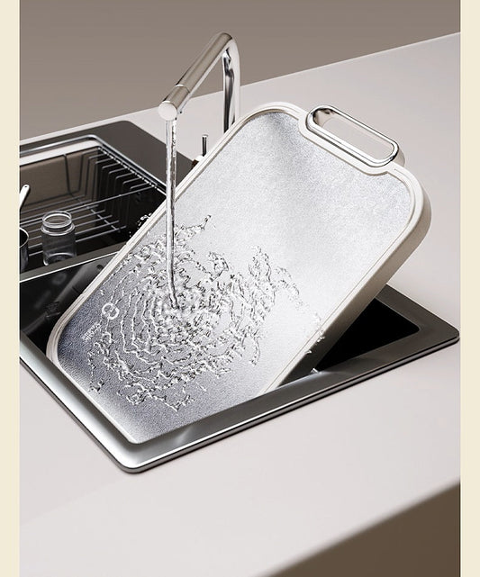 Pure Titanium Double-Sided Cutting Board - Antibacterial, Mold-Proof, Food-Grade Kitchen Essential