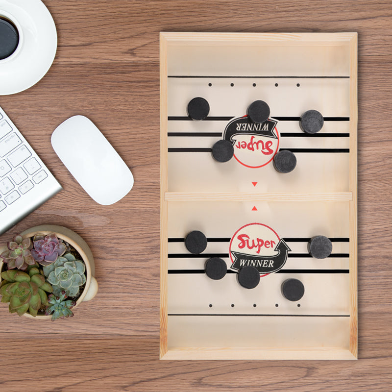 Wooden Hockey Board Game, for Intelligence, Reaction Training & Hand-eye Coordination, for Party and Home