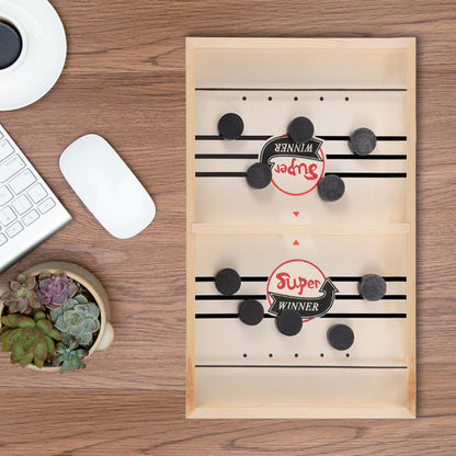 Wooden Hockey Board Game, for Intelligence, Reaction Training & Hand-eye Coordination, for Party and Home