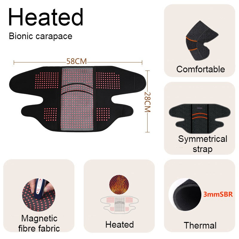 Far Infrared Thermal Knee Warmer, with Super Warm Fabric & Bionic Carapace Design, for Winter, Travel & Outdoors