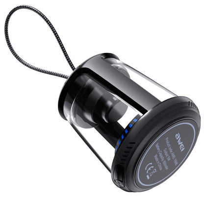 Mini Wireless TWS Speaker, with Bluetooth5.0, Stereo Sound, IPX6 Waterproof & Cool Light, for Car, Home, Office & More (1-Pack)