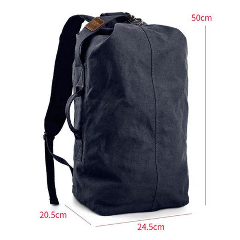 Large Capacity Canvas Backpack, with Sturdy Material, Multiple Interior Pockets and Multi-purpose Utility, for Outdoor & Travel, Men and Women
