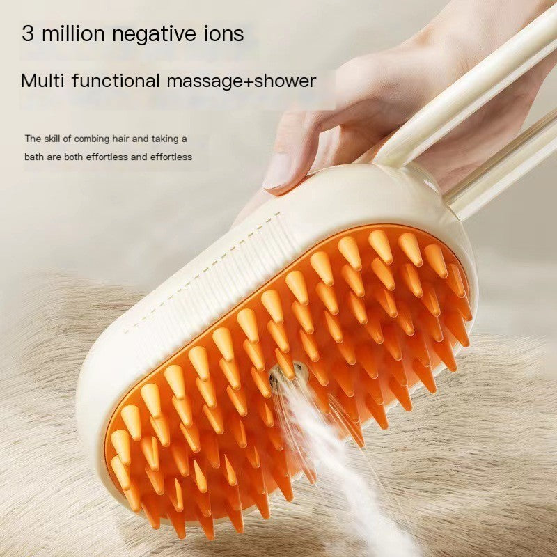 Pet Steam Spray Massage Comb – Hair Removal & Grooming Brush for Cats & Dogs
