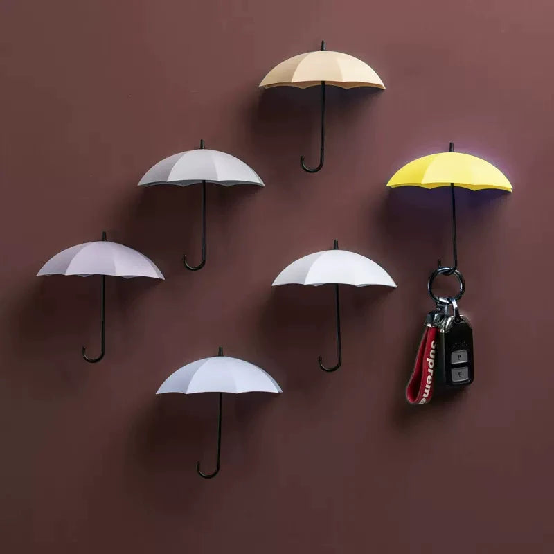 Cute Umbrella Wall Hook - No-Drill Key & Coat Hanger