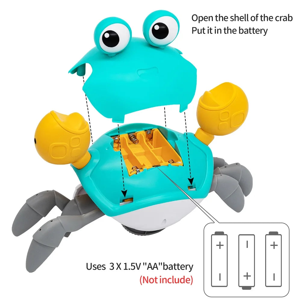 Dancing Crab Baby Toy - Interactive Toy with Music & Lights