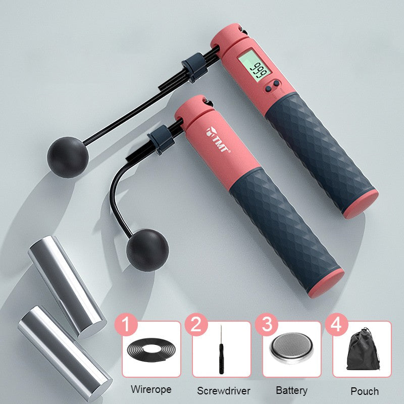 2-in-1 Weighted Smart Digital Jump Rope with Dual-rope Configuration, for Easy Full-body Workout
