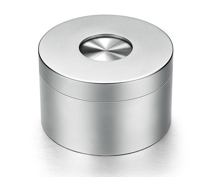 Portable Desktop Stainless Steel Windproof Ashtray with Rotating Lid, Fully Enclosed and Anti-odor Design, for Home Use & Decoration