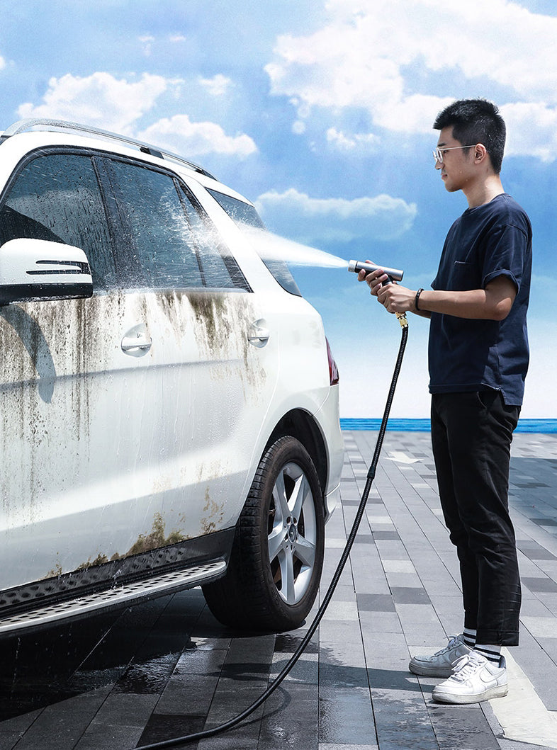 Household High-Pressure Car Wash Water Gun With Water Pipe Hose & Airbrush Head