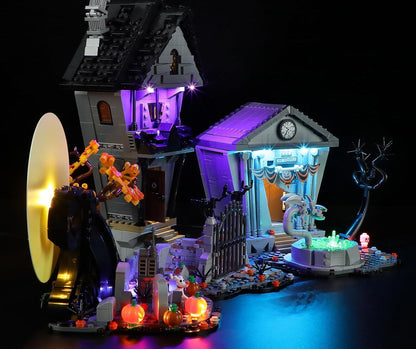 LEGO Nightmare Before Christmas LED Lamp – Decorative Light Kit with Battery Box for LEGO 21351 Jack Skellington Set