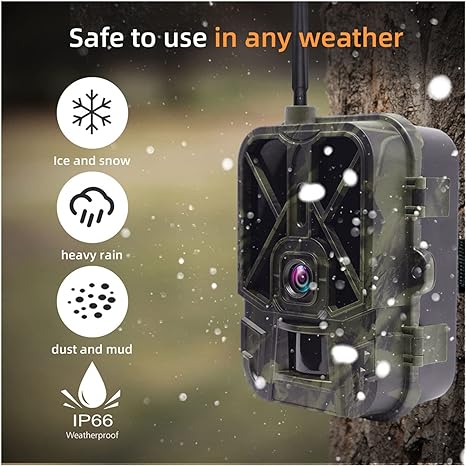 Waterproof 4K Cam Cellular Trail Invisible IR Remote Camera for Hunting