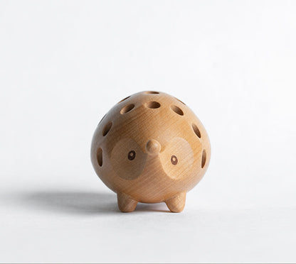 Wood Creative Small Hedgehog Pencil Holder, Good Gift for Your Family or friends