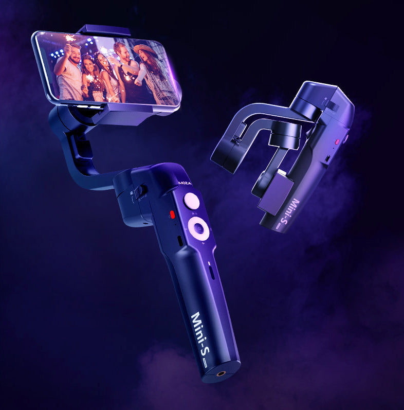 Mini Anti-shake Selfie Stick with Folding Storage, Three-axis Stabilization System, Object Tracking, Time-lapse Photography, Suitable for Professional or Daily Photography