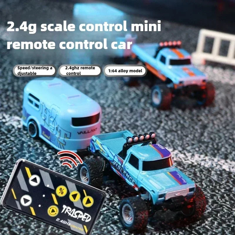 RC 1/64 Speed Mini Off-Road Climbing Car Alloy Cool Appearance Light Shock Absorption Children'S Toy Gift