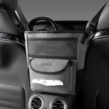 Car Seat Gap Faux Fur Storage Hanging Bag Mesh Organizer