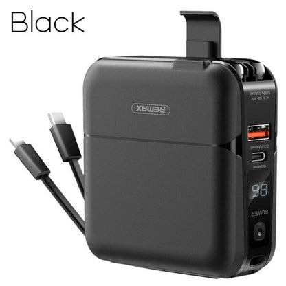 4-in-1 Fast Charging Wall Charger, with Power Bank Function, Charging Cable & Phone Adapter, for Home, Office and Travel (US Standard Plug)