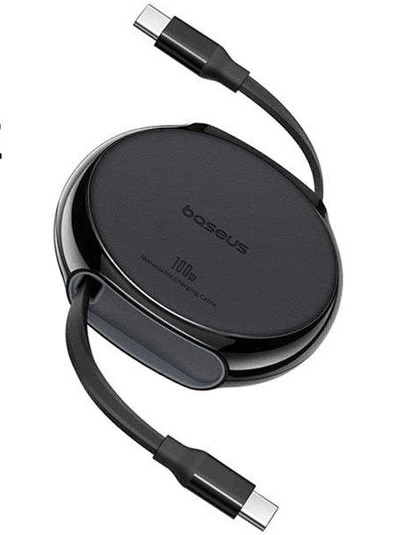 Dual-Head Type-C Retractable Data Cable