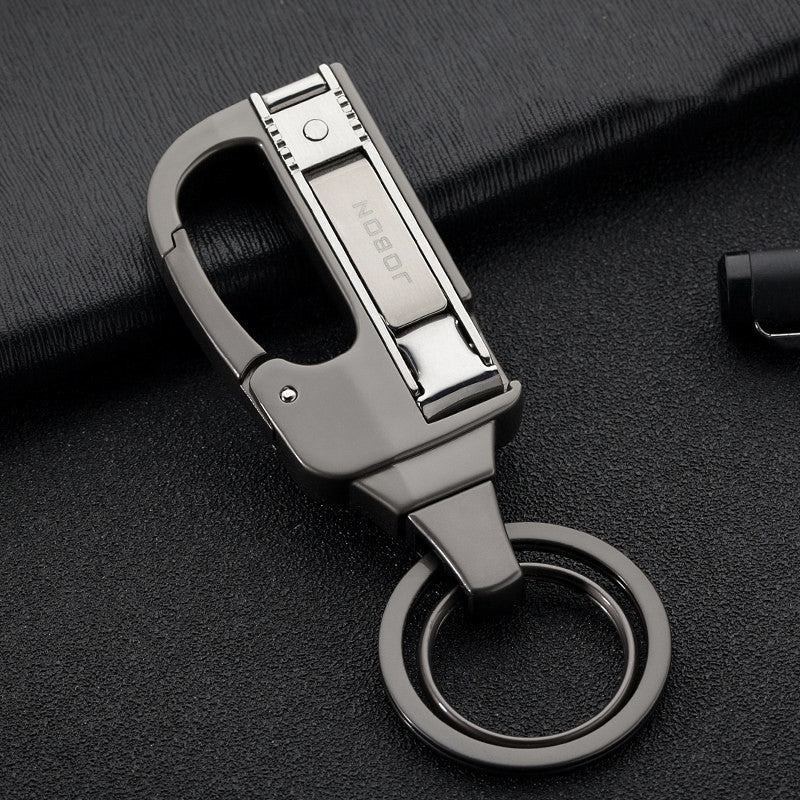 2-in-1 Useful & Durable Keychain with Built-in Nail Clipper