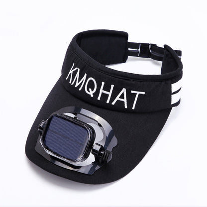 Sun Visor Hat with Solar Powered Fan, for Camping, Hiking